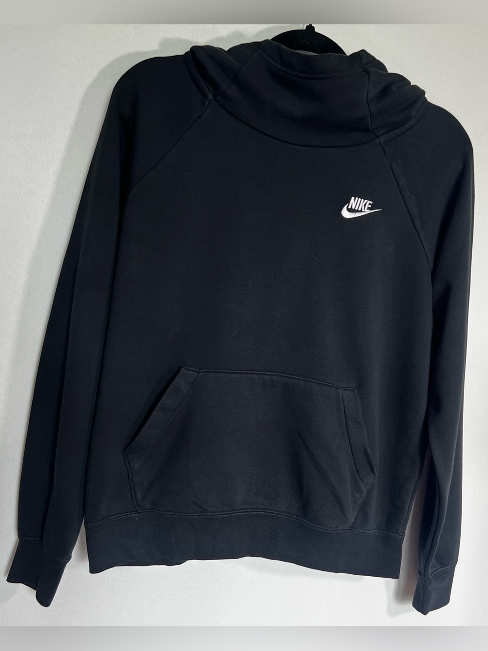 Nike Black Pullover Hoodie with White Logo